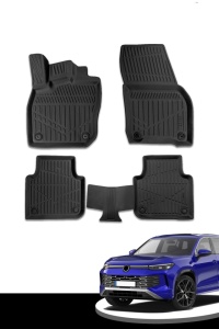 Set covorase auto cauciuc VW Tayron 2025->, forma tavita 3D - Img 4