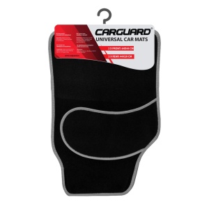Set covorase auto textile universale 64 x 44 cm | 44 x 29 cm - negru - gri - Img 2