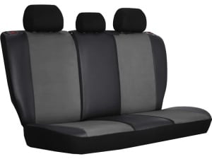 Set huse scaune auto, dedicate Opel Zafira C 2012->, cu 5 locuri, piele ecologica cu alcantara, negru cu gri - Img 7