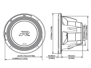 Subwoofer auto Alpine R2-W12D4, 30 cm, 750 W - Img 4