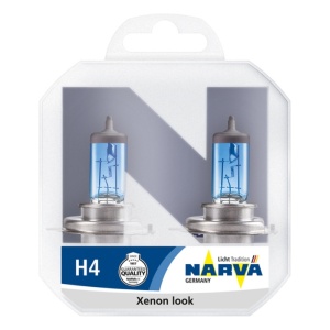 2 db-os fényszóróizzó készlet H4 60/55W 12V RANGE POWER fehér Narva