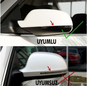 Audi A4 B8 2009-2015 fényes fekete Batman stílusú tükörborítások - Img 1