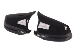 BMW 5-ös széria F10 2010-2013, 6-os széria 2009-2013 modellekkel kompatibilis tükörborítások, fényes fekete M Design, rögzítőelemmel - Img 4