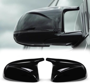 BMW X3 G01 2020->, BMW X4 G02 2020-> modellekhez kompatibilis tükörborítások, fényes fekete M-Design, klipszekkel, az eredeti borítások cseréjére - Img 4