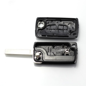Citroen / Peugeot 307 - Carcasa tip cheie briceag cu 2 butoane, lama VA2-SH2 cu suport baterie - Img 2