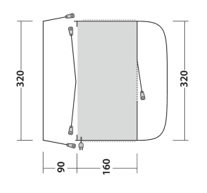 Cort auto pentru usa culisanta van, camping, plaja, pescuit, Outwell Vehicle Awning Fresno - Img 11