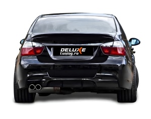 Difuzor Bara Spate cu Evacuare Dubla pe partea stanga compatibil cu BMW Seria 3 E90 2005-2011 M-Tehnik M Performance Design - Img 3