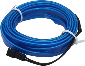 Fir cu neon 2 Metri, 12V culoare albastra - Img 3