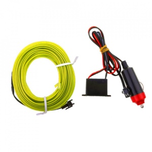 Fir cu neon 2 Metri, 12V culoare galben