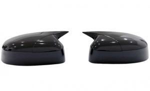 Ford Focus II FL 2008-2012-es modellekkel kompatibilis tükörborítások, fényes fekete BATMAN stílusban