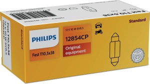 Izzó Festoon T10.5X38 12V 10 db-os készlet Philips - Img 2