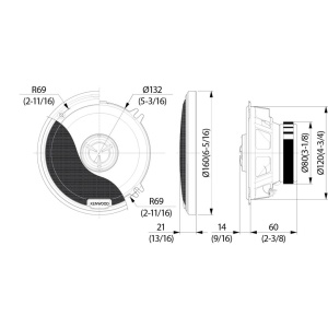 KFC-X134 DIFUZOARE COAXIALE KENWOOD DE 13CM, 40W RMS - Img 2