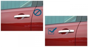 Króm ajtókilincs díszléc készlet, kompatibilis a 2007-2013-as Nissan Qashqai, Qashqai +2 modellekkel, Ikey-vel szerelt autókhoz - Img 2