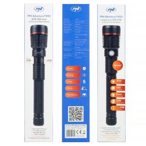 LANTERNA PNI ADVENTURE F450, LED 20 W, 1500 LM, IPX5, ACUMULATOR 4400 mAh - Img 2
