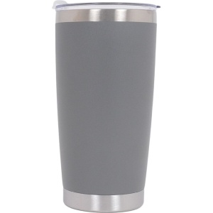 Pahar termic din otel inoxidabil cu capac, termos 600 ml, cu perete dublu, izolat in vid, culoare gri - Img 3