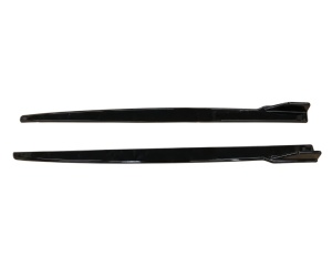 Prelungire praguri laterale compatibile cu BMW seria 3 F30 2012-2018, cu aripioare, culoare negru lucios - Img 3
