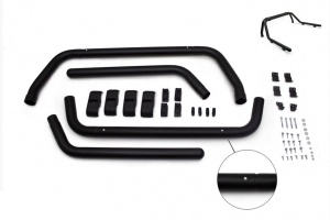 Rollbar compatibil Nissan Navara D40 2005-2014, negru, diam. teava 76 mm - Img 2