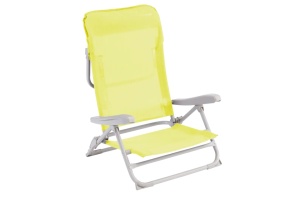 Scaun pliabil pentru camping, plaja, pescuit sau gradina, Outwell Seaford Sunburst, culoare galben pentru copii