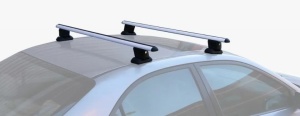 Set 2 Bare portbagaj auto din aluminiu lungime totala 135 cm, deschidere 127 cm, cu prindere in puncte fixe pe plafon - Img 2