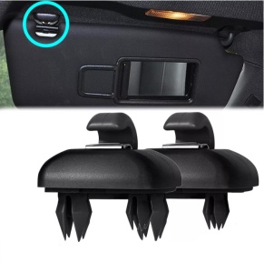 Set 2 cleme parasolar auto, culoare negru, compatibil VW Audi Skoda