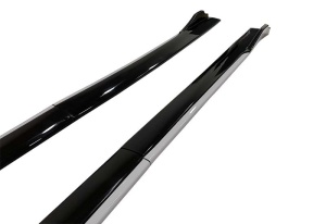 Set 2 Prelungiri praguri tuning 210 cm, negru lucios cu buza gri - Img 3