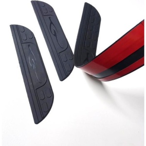 Set 4 protectii praguri interioare, negru mat, plastic flexibil - Img 2