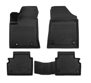 Set covorase auto cauciuc Hyundai Kona 2023->, forma tavita 3D