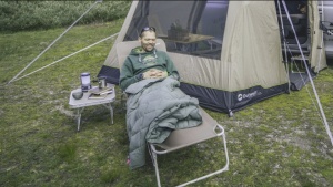 Sezlong pliabil Outwell Tenby Toffee Tint pentru camping, plaja sau gradina 54/61 x 188 x 30 cm - Img 6