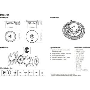 STAGE3 68 GEN2 DIFUZOARE COAXIALE JBL DE 16CM, 70W RMS - Img 2