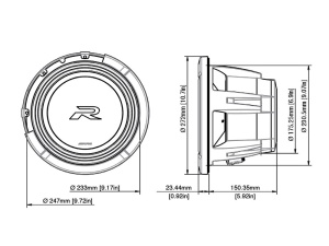 Subwoofer auto Alpine R2-W10D2, 25 cm, 750 W - Img 4