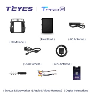 Teyes autós navigáció Típus: Tesla TPRO 2 Toyota Land Cruiser Prado J150 2013-2017 4+64GB 9.7" QLED Octa-core 1.8Ghz, Android 4G Bluetooth 5.1 DSP - Img 6