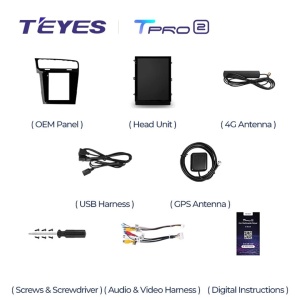 Teyes autós navigáció Típus Tesla TPRO 2 Volkswagen Golf 7 2012-2020 3+32GB 9.7" QLED Octa-core 1.8Ghz, Android 4G Bluetooth 5.1 DSP - Img 5