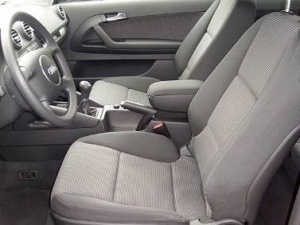 AUDI A4 B6 B7 2002-2008 Dedikált kartámasz fekete textil anyagból - Img 3