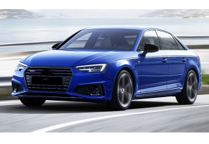 Audi A4 B9 2016-2021 fényes fekete Batman stílusú tükörborítások - Img 2