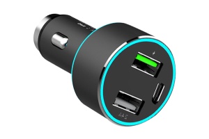 AUTÓS TÖLTŐ 1xUSB QC3.0 + 1xUSB 2.4A + 1xUSB C típusú 42W - Img 2