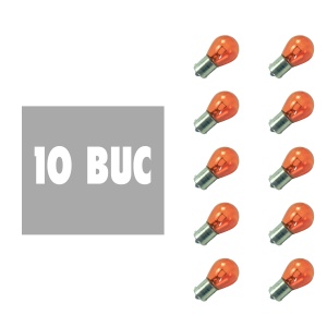 Bec auto Portocaliu PY21W- BAU15s 12V 21W - set de 10