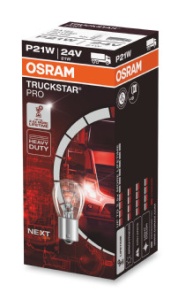 BEC CAMION 24V P21W TRUCKSTAR PRO +100% SET 10 BUC OSRAM - Img 2
