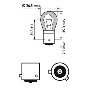 BEC SEMNALIZARE PY21W 12V SET 10 buc PHILIPS - Img 3
