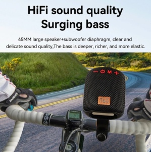 BoxA Bluetooth portabilA cu radio, slot pentru card de memorie, USB AUX si suport pentru bicicleta, motocicleta, negru - Img 4