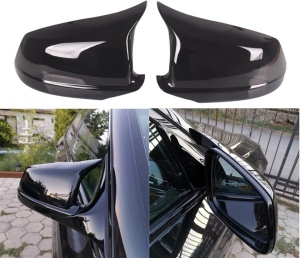 Capace oglinda compatibile cu BMW seria 5 F10 2010-2013, Seria 6 2009-2013, Negru lucios M Design, prindere cu clipsuri - Img 5