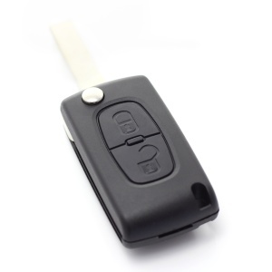 Citroen / Peugeot 407 - Carcasa tip cheie briceag cu 2 butoane, lama HU83-SH2 fara suport baterie - Img 4