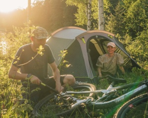 Cort camping tip tunel, cu 2 camere, pentru 4 persoane, 420x260x140 cm, Outwell Tent Earth 4 Plus - Img 9