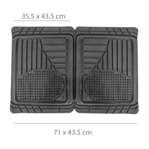 Covorase auto universale ajustabile groase și aderente – 72 x 47 cm / 71 x 43,5 cm PVC – negru - Img 4