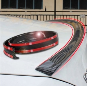 Eleron auto universal din cauciuc tip M Carbon Design lungime 150 cm x 3.5 cm latime cu capete din plastic - Img 3