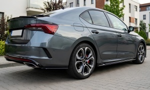 Extensii Praguri laterale compatibil cu Skoda Octavia 4 IV 2020-> RS Style, culoare negru lucios - Img 2