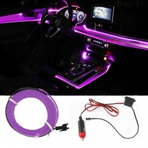 Fir cu neon 2 Metri, 12V culoare mov - Img 3
