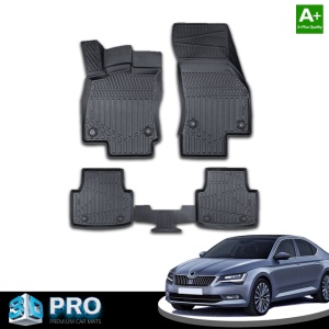 Gumiszőnyeg szett Skoda Superb 3 III 2015-2023, 3D tálca alakú - Img 2