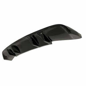 Hátsó lökhárító diffúzor toldás, kompatibilis a VW GOLF 6 2008-2012 modellekkel kipufogó nélkül, fényes fekete