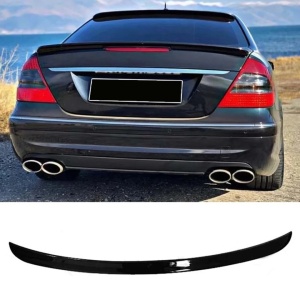 Hátsó spoiler és csomagtartó spoiler csomag, kompatibilis a Mercedes E-osztály W211 2002-2009 modellekkel, fényes fekete - Img 2