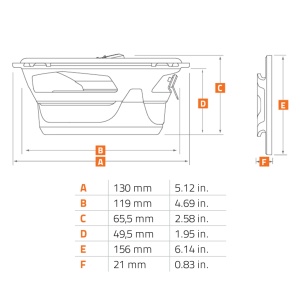 Hertz Cento CX 130 autós hangszórók, 2-utas koaxiális szett, 130 mm, 50 W RMS, 4 Ω, 2 hangszóró - Img 4